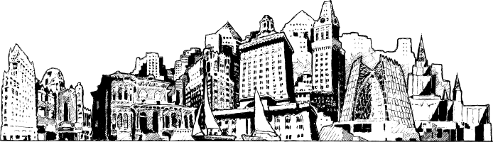 Clipart of Oakland skyline